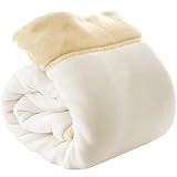 西川 毛布 冬用 厚手 シングル メガオーロラ毛布 2枚合わせ 140×200cm ベージュ 洗える ハイボリューム 衿付き ふっくら ふんわり あったか ブランケット 重い