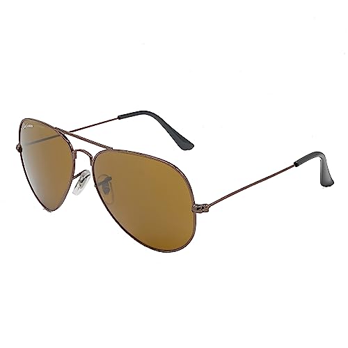 Image of Louis Kouros Armstoner Aviator Classic Trendy 3026 sunglasses | Mirror Lens | 400 UV Protected | For Men's Women's | Medium | 62mm Lens Width