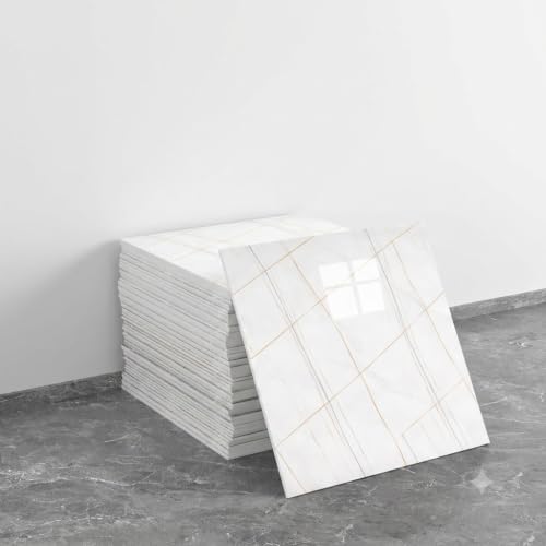 Image of WALLVEAR 2x2 Ft UV Marble Wall Panel Sheet Gold Line Design, Pack of 4