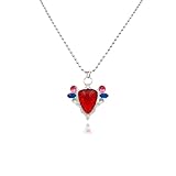 Anime Aja Joseph Kars Red Stone Necklace Halloween Party Gift Costume Accessories Cosplay Jewelry Merch