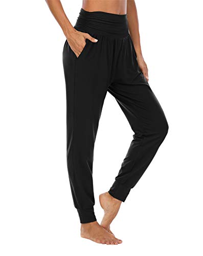 Womens Yoga Sweatpants Workout Joggers Pants Loose Comfy Harem Lounge Pants with Pockets2