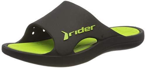 Rider Bay IX Ad, Zuecos Hombre, Multicolor Negro y Verde 8338 0, 43 EU