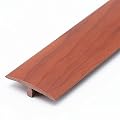 KADEUX T-Molding Floor Edging Trim Strip, Self-Adhesive Carpet/Floor Transition Strip for Gap, PVC Doorway Threshold Strip, for Wood, Laminate, Vinyl, Tile, Cuttable (Color : Mahogany Color)