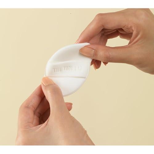 THE TOOL LAB Long-lasting Tension Puff (Glow type, Oval) - Korean Olive Young Makeup Puff Sponge for Liquid Foundation Cushion Shading Blusher, 100% Pure Rubycell for Moisterizing Fitting - 2.6 inch - Image 4