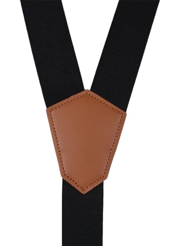Image of Suspenders for Men Snap Hooks with 1.4 Inch Elastic Y-Back Adjustable