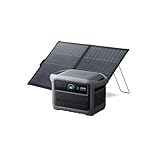 Anker Solix C1000 Gen 2 Portable Power Station ダークグレー with Anker Solix PS200 Dual Portable Solar Panel 世界最小クラスポータブル電源1024Wh 世界最速の急速充電54分 大容量 高出力 長寿命10年 キャンプ 防災 節電 停電対策 ポタ電と200W両面発電ソーラーパネル 2点セット アンカー