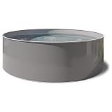 Design Stahlwand-Pool-Set rund in Grau mit viel Zubehör und Solarabsorber Ø3,50 x 1,20m