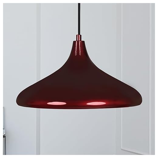 bamyum Champion Lámpara Colgante Mesa de Comedor Ø 35 cm Lámpara Colgante de Metal E27 Lámpara de Comedor Lámpara de Cocina Lámpara de Techo Lámpara de Salón Lámparas de Cocina, Cereza