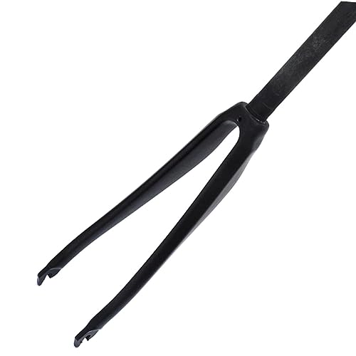 HOMSXPAC Road Bike Rigid Forks 700C Carbon Fiber Front Fork C Brake QR 9x100mm Ultralight 1-1/8'' Straight Tube Threadless Bicycle 370g (Color:Black-Matte, Size 700C)