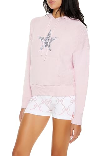 Forever 21 Women's Hooded Glitter Star Sweater4