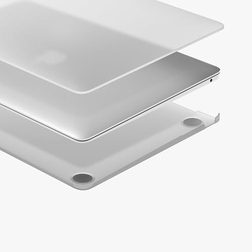 Image of DailyObjects Frosted Clear Hardshell Protective Case for MacBook Air 15 /15.3 inch|Release M4 A3241 M3 A3114 M2 A2941|Sleek Design Light Weight|Impact Resistant|Ventilated Bottom