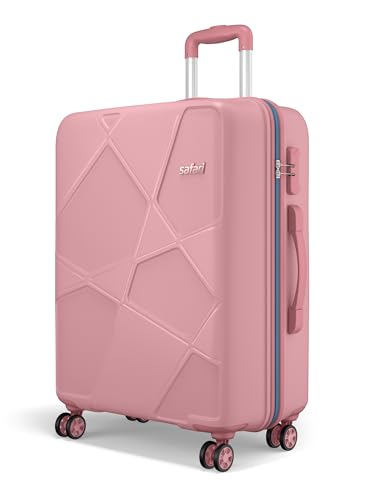Image of Safari Pentagon Pro 8 Wheels 75cm Large Size Trolley Bag, Hard Case Polypropylene, 360º Wheeling Small Check in Luggage, Suitcase for Travel, Trolley Bags for Travel, Rose Gold