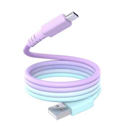 MOTTERU (モッテル) マグネットケーブル グラデーション USB-A to USB-C iPhone Air 17 17Pro 16 15 シリーズ 磁力でまとまる 形状記憶 磁石 急速充電 データ転送 1m マーメイド MOT-MGGAC100-MD