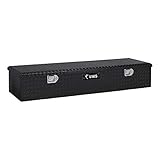 UWS EC20092 58-Inch Gloss Black Heavy-Wall Aluminum 5th Wheel Truck Bed Tool Box, RigidCore Lid