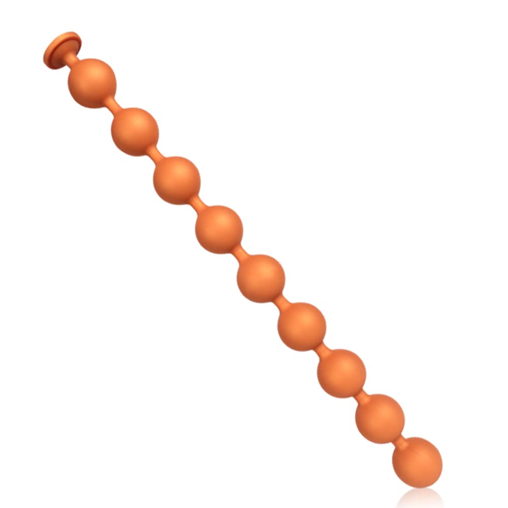 TaRiss's ギョク アナルビーズ 9ビーズ アナルプラグ シリコン ゴールド S 4cmx45cm