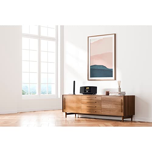 Hama DAB Zimmerantenne für Radio (DABplus, UKW, Digitale Innenantenne mit Verstärker, Aktive Stabantenne mit F-Stecker), Schwarz, 1,4 m Kabel