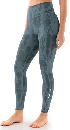 Joyspels Yoga Pants For Women Printed Workout Exercise Leggings With Pockets High Waisted Tummy Control Athletic Running Spandex Leggings (Blue, L) #TOP3