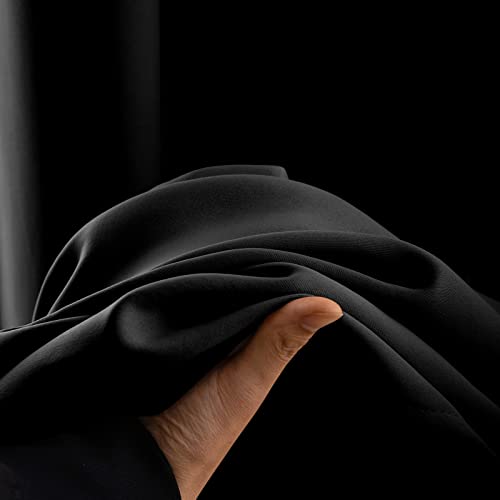 MIULEE Black Blackout Curtains for Living Room 2 Panel Set - Image 4