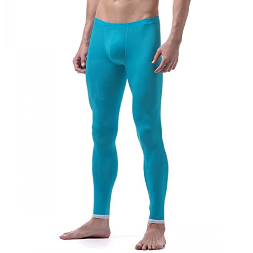 Hedmy Men's Ice Silk Long John Sport Running Tights Thermal Underwear Pajamas Hot Pants Leggings4