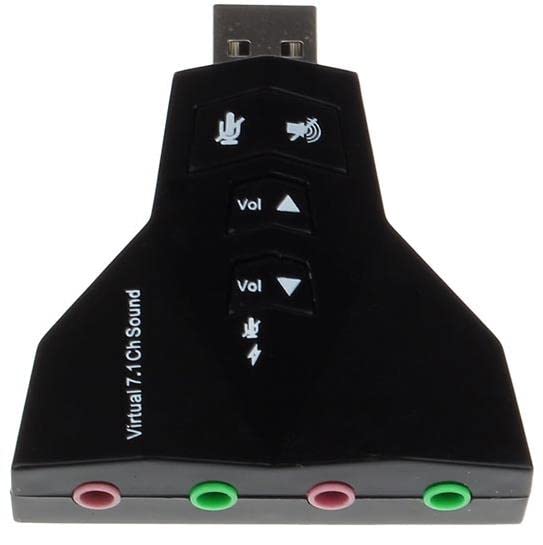 7.1 7 Kanal Mikrofon Destekli Harici USB Ses Kartı, Çift Girişli Çevirici