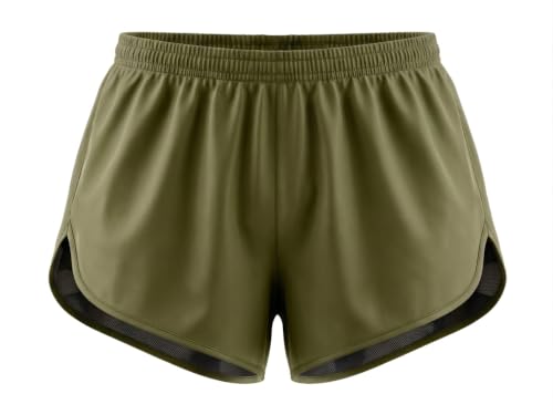 Men's 2.25" Camo Ranger PT Silkies Workout Shorts - Ranger Green, MED