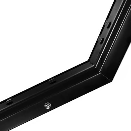 Image of 2 Pack Angled Mudflap Hangers Brackets Mud Flap Holder Mounting Kit 30 inch Length Spring Loaded with Reflective Tapes fit for 2-1 /2 inch Bolt Spacing Semi Trucks, Black