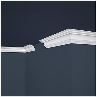 Corniche de plafond décorative - Modèle Versailles - Polystyrène - 200x5x5 cm