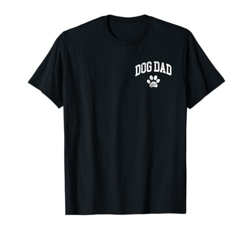 Dog Dad - Distressed Design Style - Funny Dog Paw - Classic T-Shirt