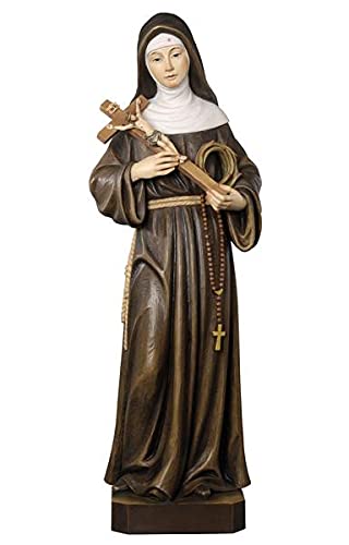 Statue Santa Rita da Cascia in Val Gardena wood (90 cm)