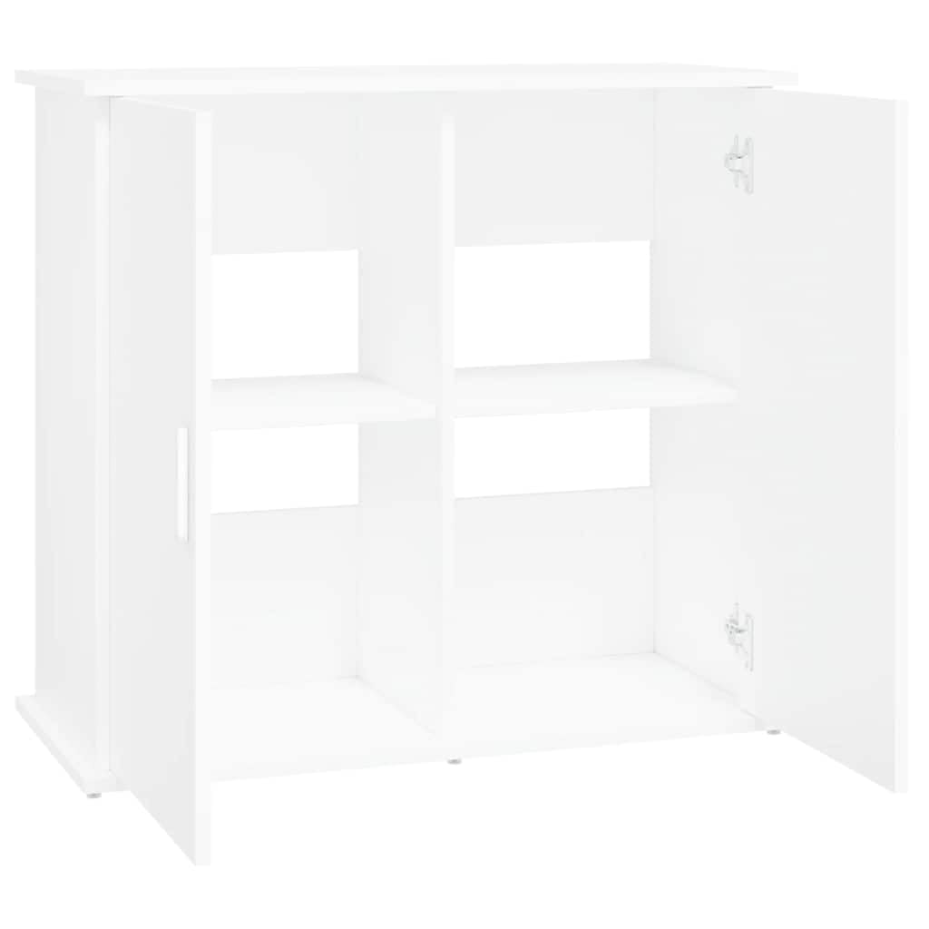 Aquariumständer Weiß aus Holzwerkstoff 81 x 36 x 73 cm, Aquariumstaender Unterschrank, Schrank, Regal, Stauraum für Becken, Terrarium, Wohnzimmer