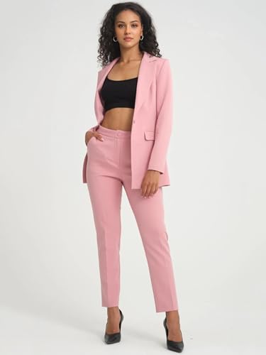 TIANMEI Womens Suits 2 Pieces Blazer Set Official Business Suit for Women Lady Slim Fit Womens Tuxedo Casual Blazer Pants4