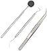 PC Basic Dental Instruments Set Mouth Mirror Explorer #5 Cotton Plain PLIER