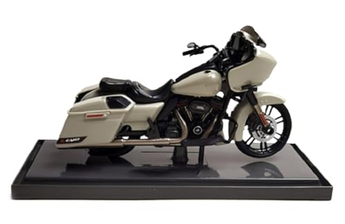 ZMDALI Kompatibel mit Harley-Davidson 2018 CVO Road Glide, Motorradmodell Im Maßstab 1:18, Druckguss-Fahrzeugmodell, Simulationsfahrzeug, Motorrad-Replik, Sammlung, Geschenk(White)