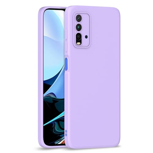 Image of Outlouders Back Cover for Redmi 9 Power /Poco M3 | Camera Protection | Durable Soft Matte Silicone Bumper Case (Purple)