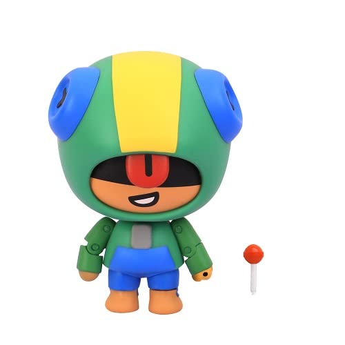 P.m.i. Brawl Stars Action Figure | Leon With Lollipop 4.5-Inch-Tall Collectibles | Brawl Stars Toy Figurine| Ofically Licensed Toys, Supercell, Gift For Video Gamer - Articulated Figure #TOP1