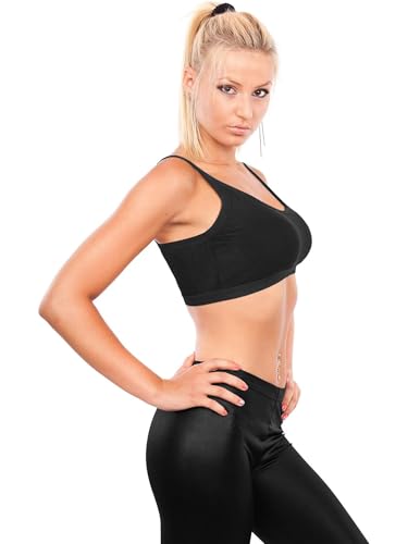 Image of Blulu 3 /6 / 12 Pcs Camisole Bra Wireless Padded Cotton Bralette Mini Cami Bras with Adjustable Straps for Women Girls