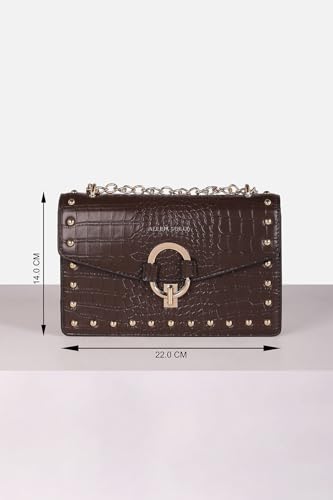 Image of Allen Solly Women's Mini Crossbody Sling Bag | PU Leather | Soft Touch | Detachable Sling | College & Daily Carry