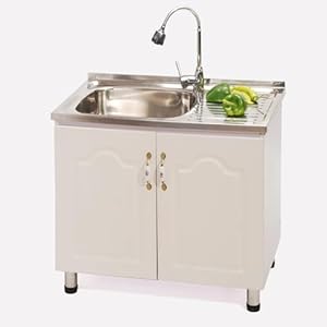 Hesheq HESHEQ Edelstahlspüle mit Unterschrank