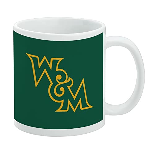 College of William & Mary Primary Logo Ceramic Coffee Mug Gift, 11oz, White