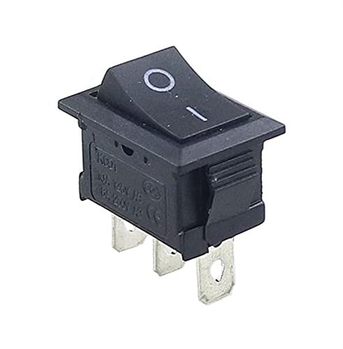 Bouton KCD1 interrupteur à bascule noir 3 broches pour rénover le tableau de bord en bateau