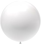 36 inch White Giant Balloons, 4pcs large latex round balloons for Photo Shoot,balloons garland or...