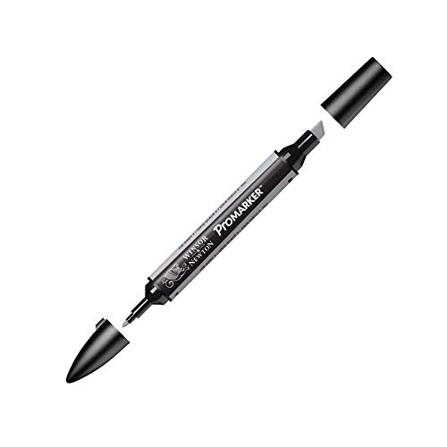 Image of Winsor & Newton Promarker, Alcohol Based Markers, Ice Grey 2 (IG2), Double Tipped Drawing Marker Set for Artists, Graphic Designers, Illustrators - Chisel & Fine Twin Tip, Streak Free Coverage