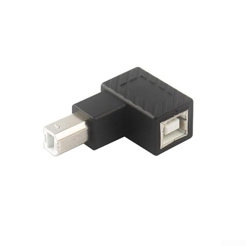 Adaptador USB 2 0 tipo B macho a hembra que ahorra espacio con práctico ángulo de 90 grados (ángulo superior)