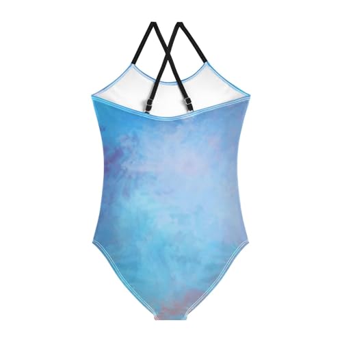 Messy Colors Blue Red Swimsuits for Girls 1 Piecing Toddler Swim Suit for Girls Kids Bathing Suit2