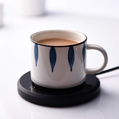 Image of Coffee Mug Warmer, KRGMNHR Auto-Shutoff Cup Warmer for Home Office Desk Use, Electric Beverage Warmer Heating Plate for Tea, Water, Cocoa, Milk