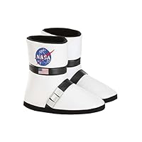 Ground Up Adult Astronaut Spaceman NASA Boot Slippers, for Comfort, Halloween, Cosplay, School Plays, Space Theme Party or Movie Night - Small/Medium