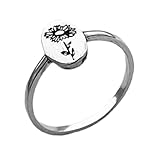 Anillo de girasol grabado en plata de ley 925 pura, anillo de flores, anillo delicado, anillo floral, anillo bohemio, anillo de regalos de mamá, anillo minimalista, anillo del día de la madre