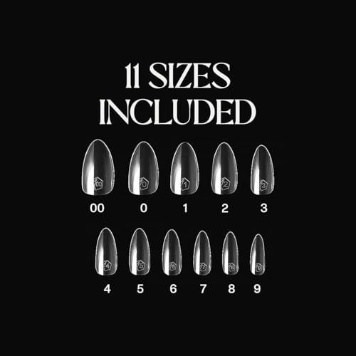 Image of APRES Apres Gel-X Natural Almond Medium Tip Box | Pack of 500 Gel-X Tips, 11 Sizes 00-9, Premium Quality