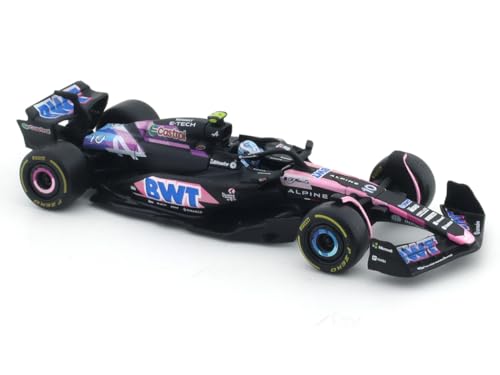 Image of Bburago 1:43 Scale Alpine F1 Team A524 F1 Diecast Model Car - Pierre Gasly 2024 Race Car Replica, Detailed Collectible Display Model for Fans & Collectors