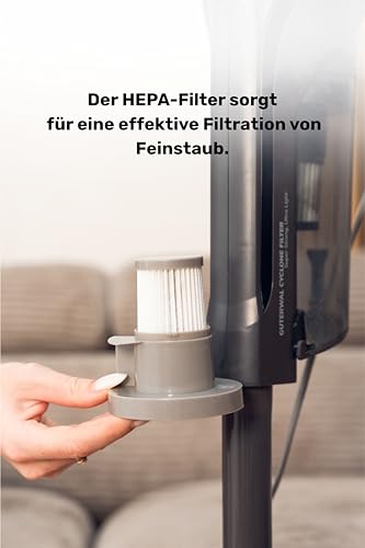 S14 Akku Staubsauger – Starker 19.5 kPa Handstaubsauger, Leichter Stabstaubsauger 1.7 kg, 650 W, 1L Staubbehälter, Kabel 5 m – Beutelloser Bodenstaubsauger für Teppich, Hartboden, Parkett & Fliesen